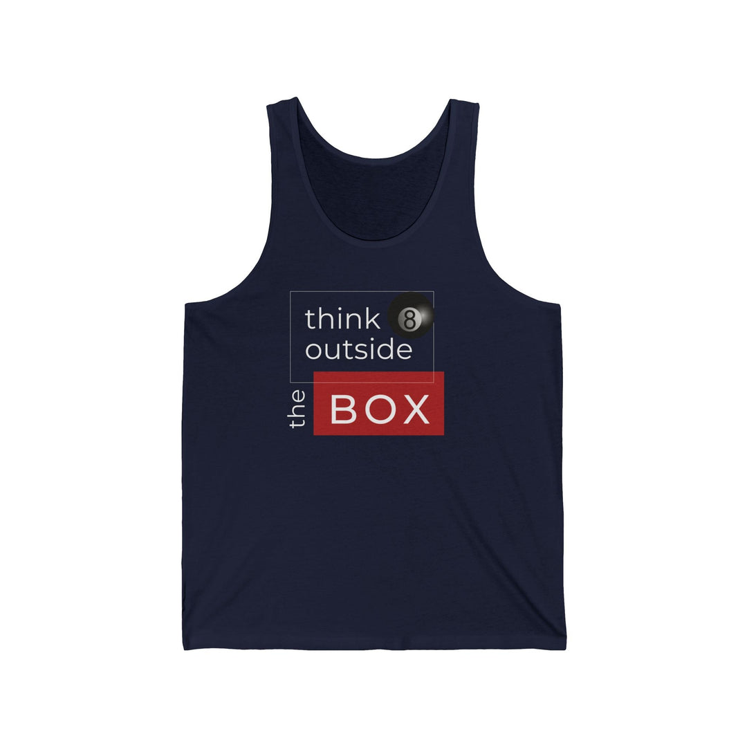 Think Outside the Box - 8 Ball - Unisex Tank Top - BFLY BILLIARDS