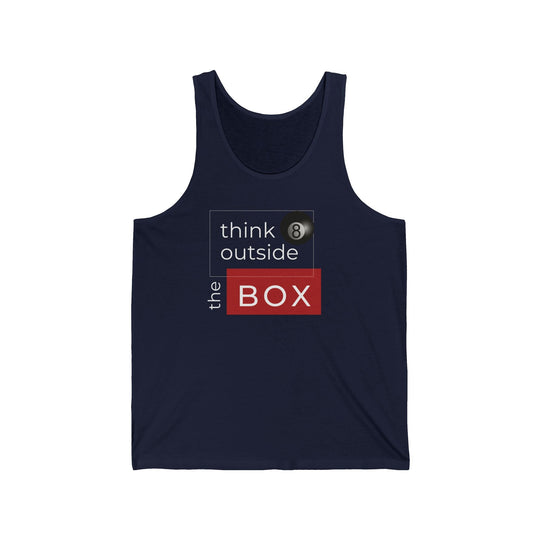 Think Outside the Box - 8 Ball - Unisex Tank Top - BFLY BILLIARDS
