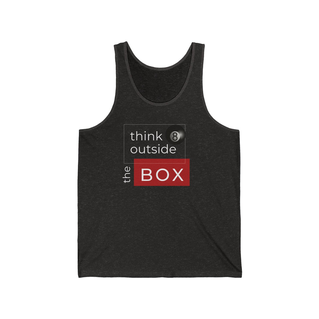 Think Outside the Box - 8 Ball - Unisex Tank Top - BFLY BILLIARDS