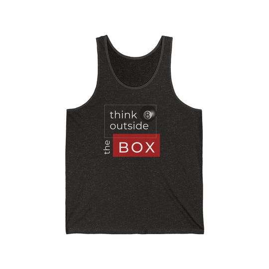Think Outside the Box - 8 Ball - Unisex Tank Top - BFLY BILLIARDS
