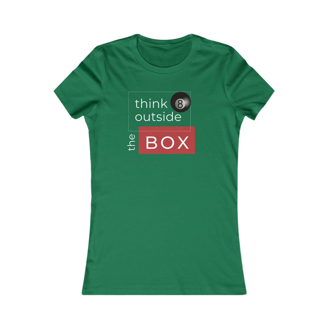 Think Outside the Box - 8 Ball - Women's Fitted Tee - BFLY BILLIARDS
