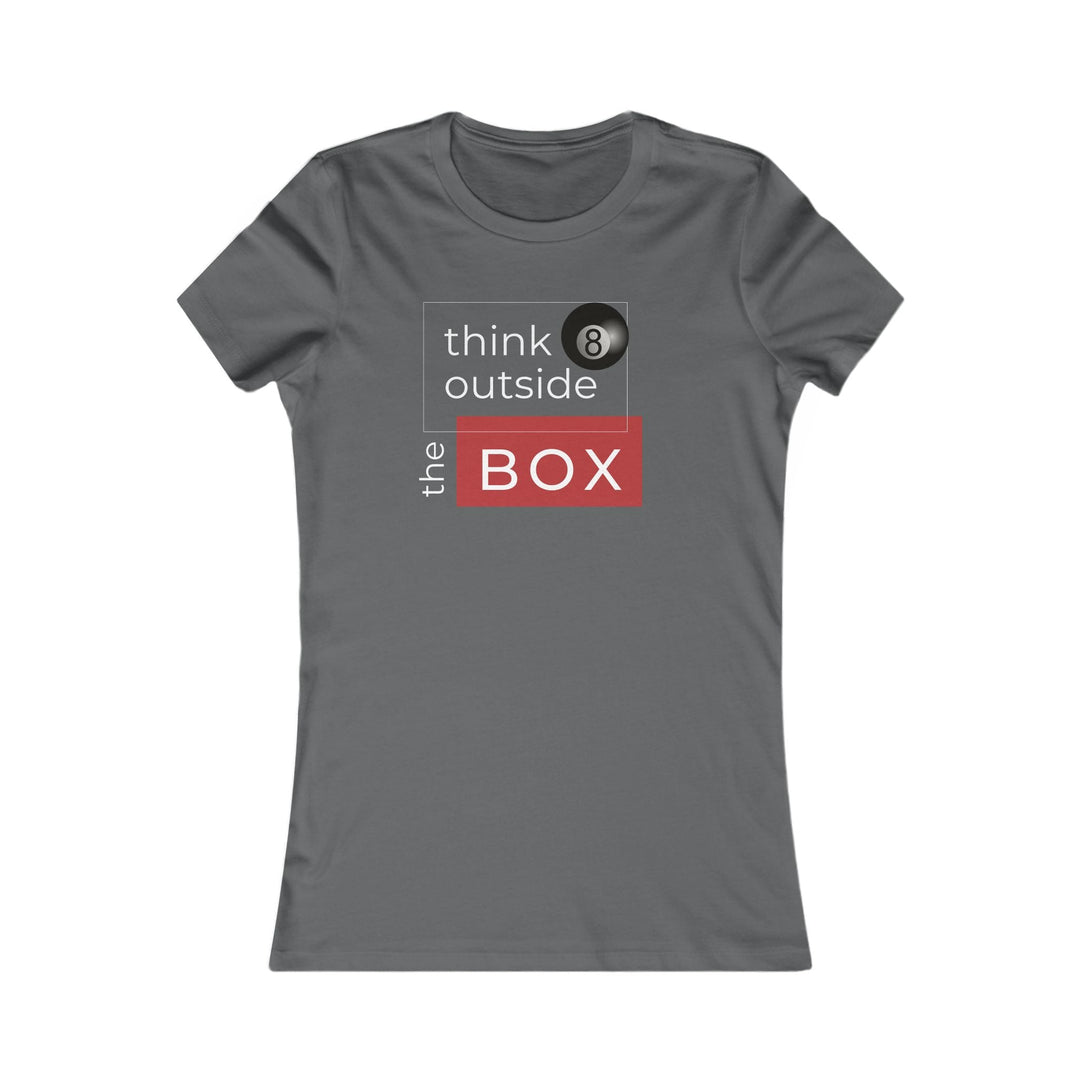 Think Outside the Box - 8 Ball - Women's Fitted Tee - BFLY BILLIARDS