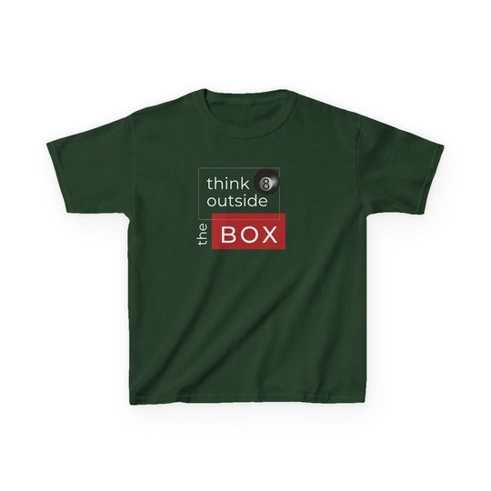 Think Outside the Box - 8 Ball - Youth Cotton Tee - BFLY BILLIARDS