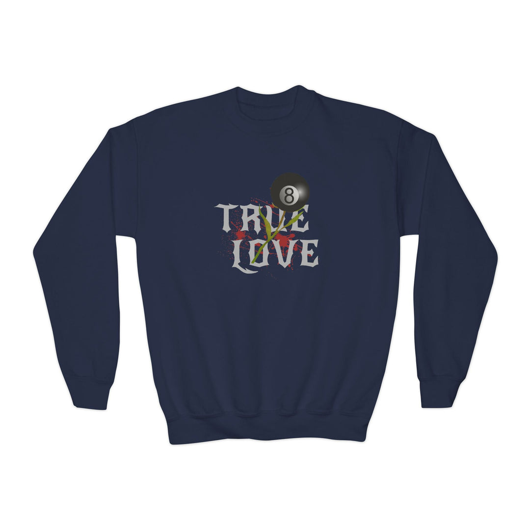 True Love - 8 Ball - Unisex Youth Crewneck Sweatshirt - BFLY BILLIARDS