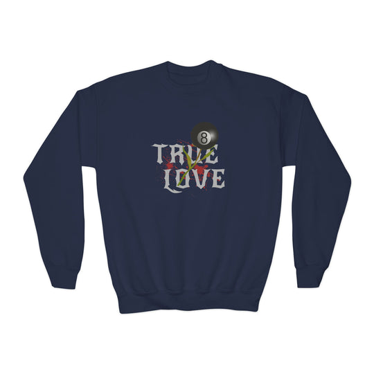 True Love - 8 Ball - Unisex Youth Crewneck Sweatshirt - BFLY BILLIARDS