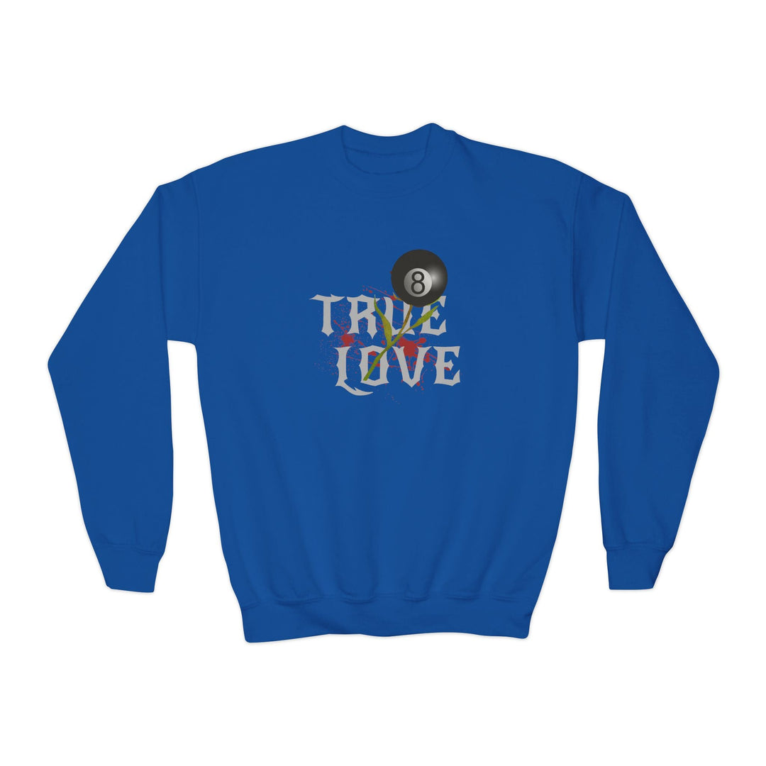 True Love - 8 Ball - Unisex Youth Crewneck Sweatshirt - BFLY BILLIARDS