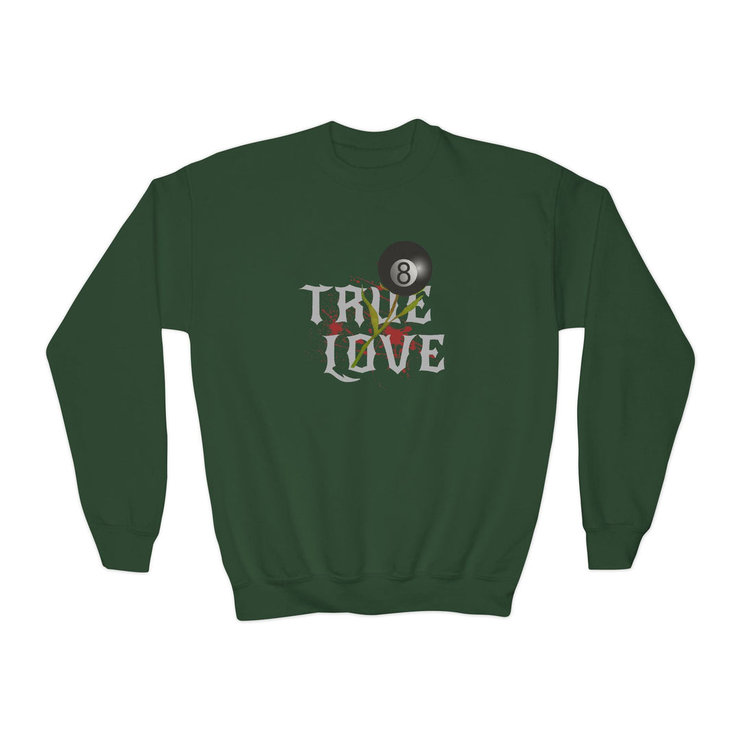 True Love - 8 Ball - Unisex Youth Crewneck Sweatshirt - BFLY BILLIARDS