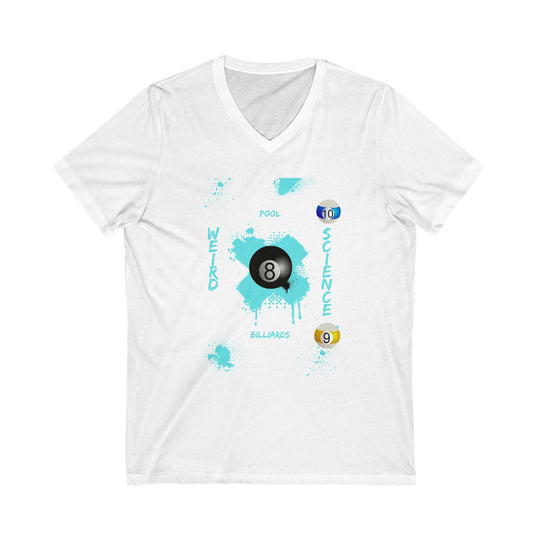 Weird Science - Pool - Billiards - Unisex V - Neck Tee - BFLY BILLIARDS