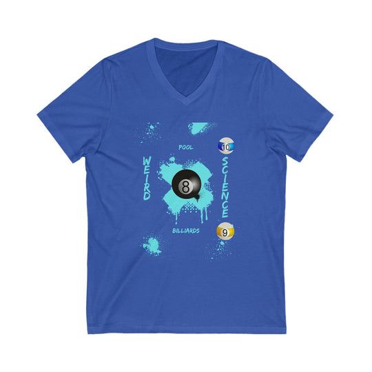 Weird Science - Pool - Billiards - Unisex V - Neck Tee - BFLY BILLIARDS