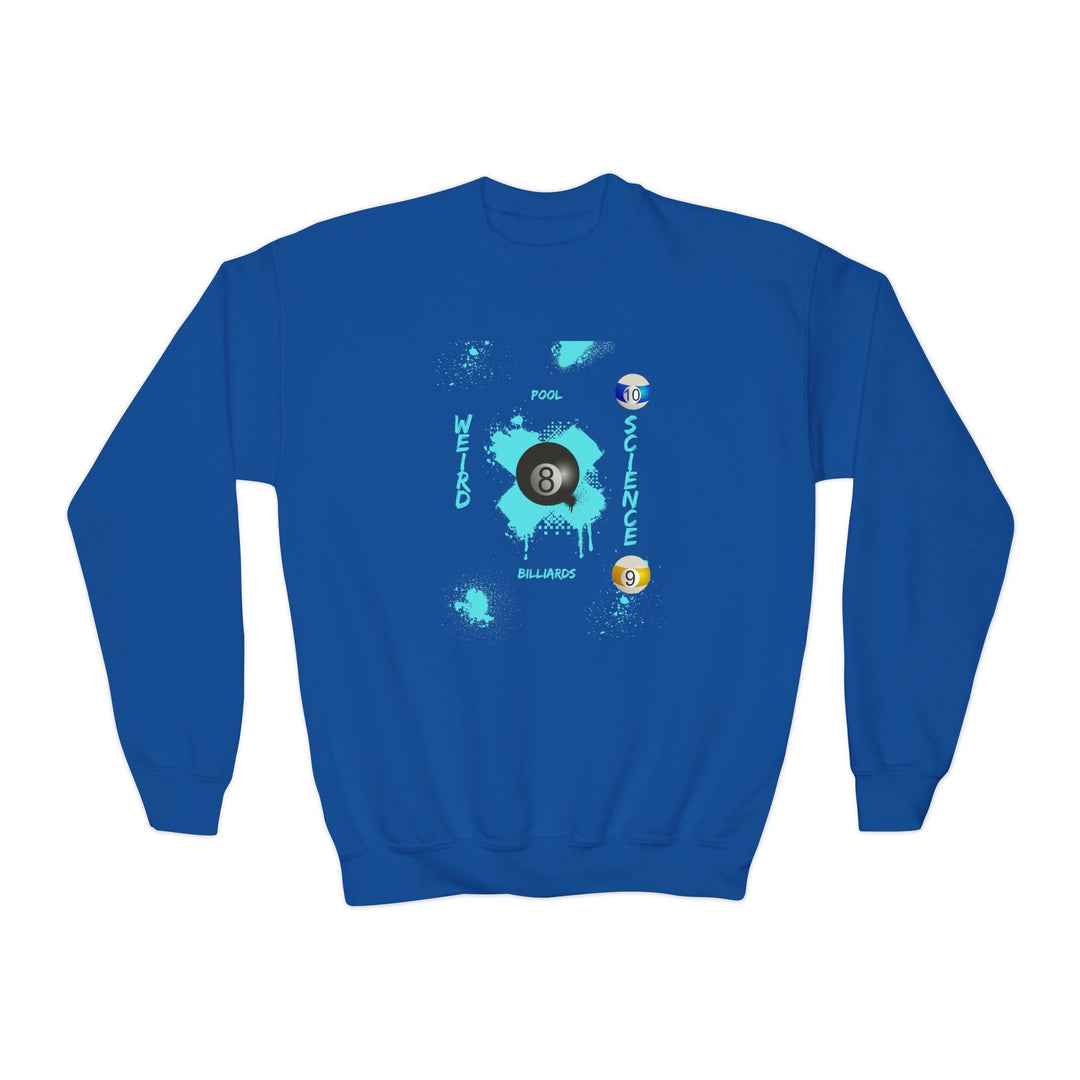 Weird Science - Pool - Billiards - Unisex Youth Crewneck Sweatshirt - BFLY BILLIARDS