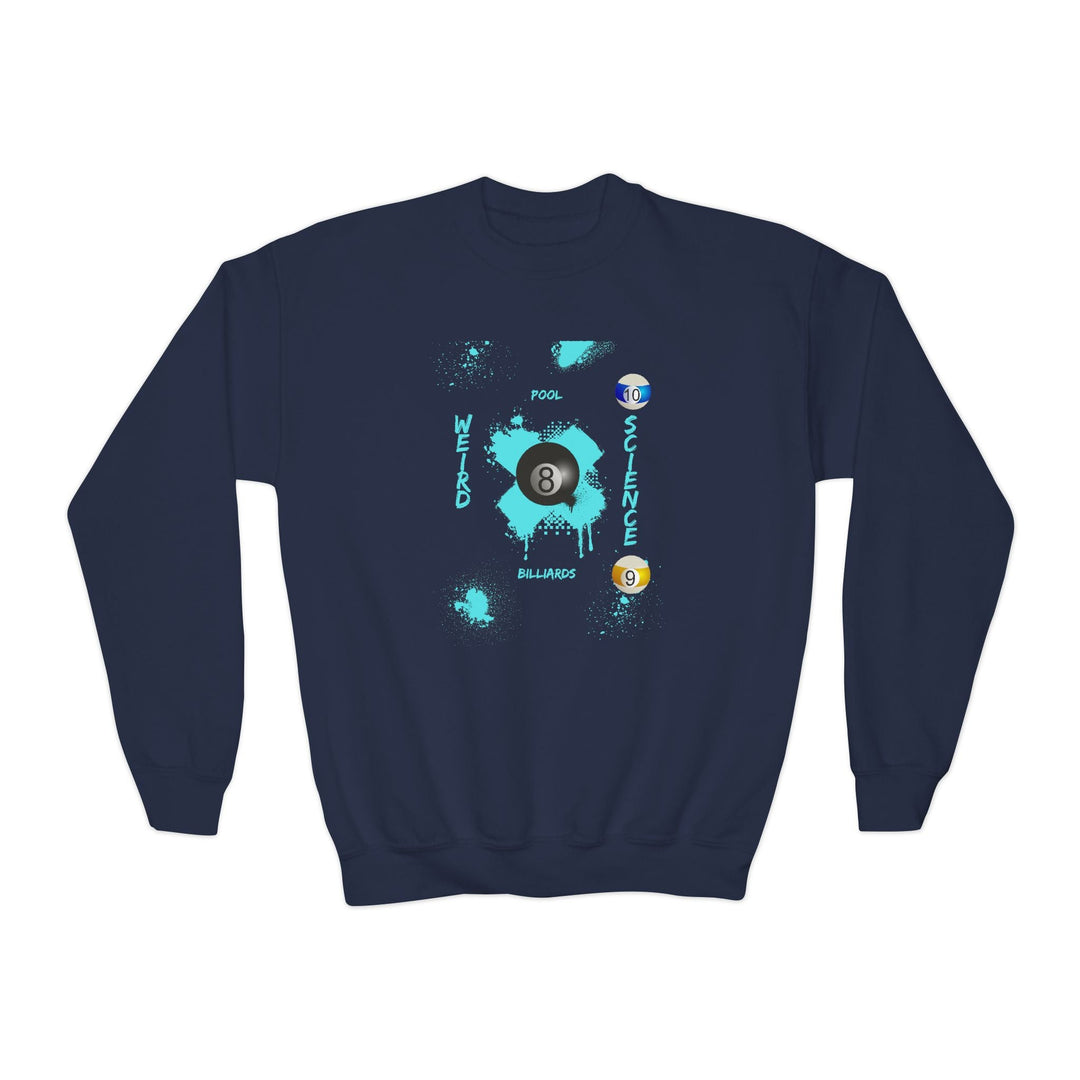 Weird Science - Pool - Billiards - Unisex Youth Crewneck Sweatshirt - BFLY BILLIARDS