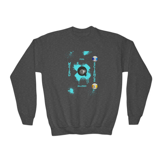 Weird Science - Pool - Billiards - Unisex Youth Crewneck Sweatshirt - BFLY BILLIARDS
